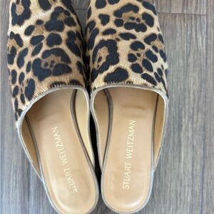 Stuart Weitzman Animal Print Mules